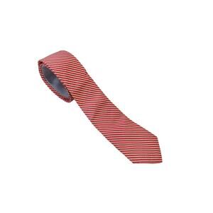 Tommy Hilfiger Men's Neck Tie 100% Silk Stripe White Red 57" x 3"